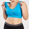 thumbnail image 3 of Women Pure Color Plus Size Ultra-thin Large Bra Sports Bra Full Bra Cup Tops, 3 of 9