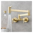 thumbnail image 1 of Brass Pot Filler Faucet Folding Kitchen Faucet With Double Joint Swing Arms Rotated Tap Wall Mounted For Hot And Cold Water ,Effortless Installation, 1 of 7