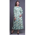 thumbnail image 2 of Bimba Tie-Dye Women Cotton Smocked Boho Renaissance Long Ruffle MaxiDress-Small, 2 of 5