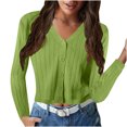 thumbnail image 2 of LOVZFMLL Cardigan pour Femmes Mode et Hiver Décontracté Manche Chandail Blouse Cardigan Uni, 2 of 8