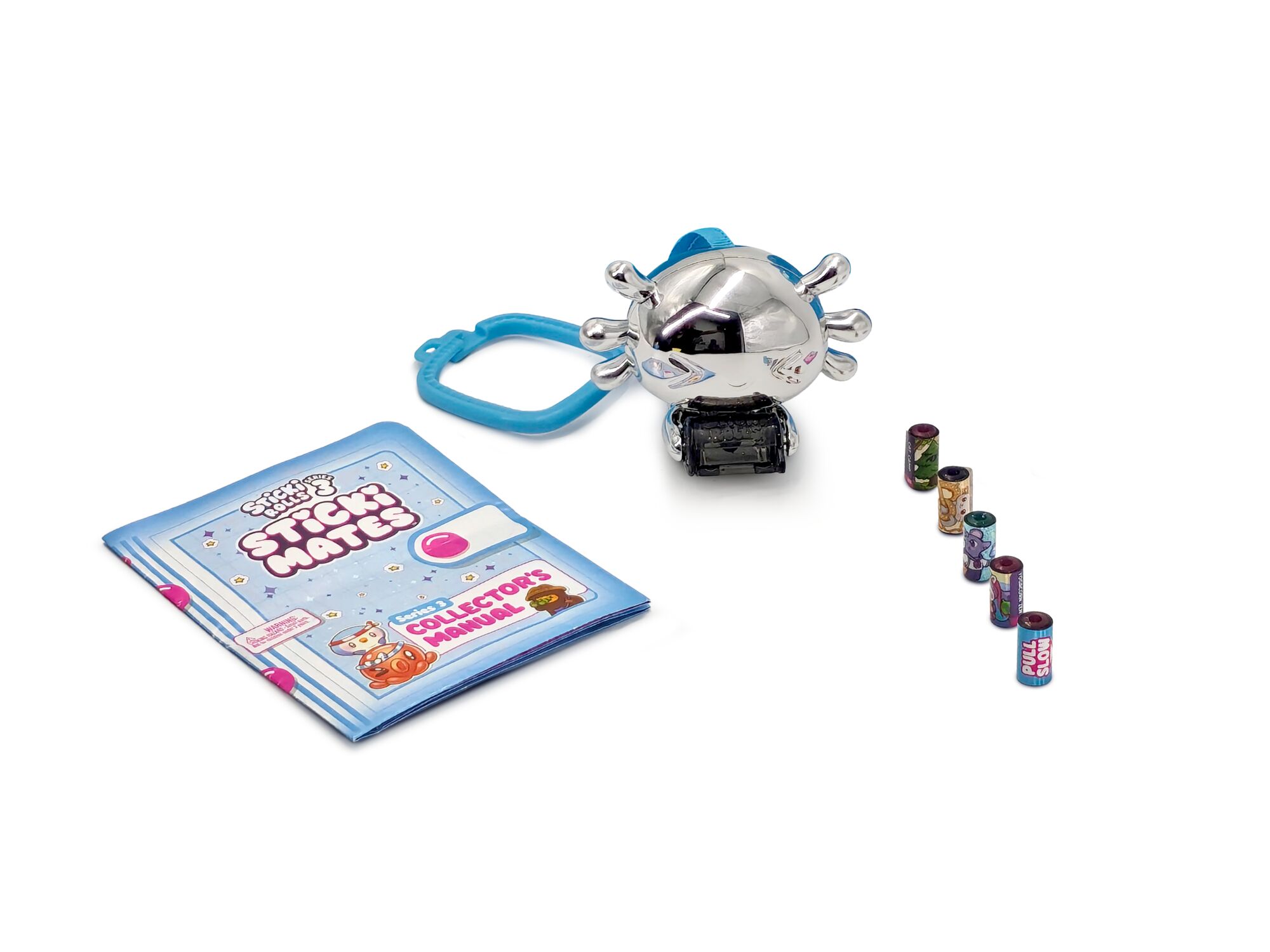 STICKI ROLLS STICKI MATES - MINI PERSONNAGES DISTRIBUTEURS D'AUTOCOLLANTS À COLLECTIONNER - 50 AUTOCOLLANTS & ATTACHE POUR SAC À DOS - Dès 5 ans