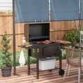 thumbnail image 2 of Outsunny Charcoal Smoker, BBQ with Adjustable Charcoal Height, Black, 2 of 10
