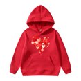 thumbnail image 1 of HNMKIU Sweat à Capuche pour Filles Saint-Valentin pour Enfants, 1 of 4
