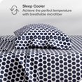 thumbnail image 3 of Bare Home Ultra-Soft Sheet Set - Premium 1800 Collection - Deep Pockets - 3-Pieces - Twin XL, Pennytile - White/Midnight, 3 of 5