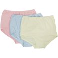 thumbnail image 1 of 100% Cotton Cuff Leg Panty, Three Pack in Assorted Pastels Size 14 (Style 118), 1 of 5