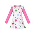 thumbnail image 1 of T-shirt Robe Fille Rose Bulles Coloré à Manches Longues 4 Ans, 1 of 6