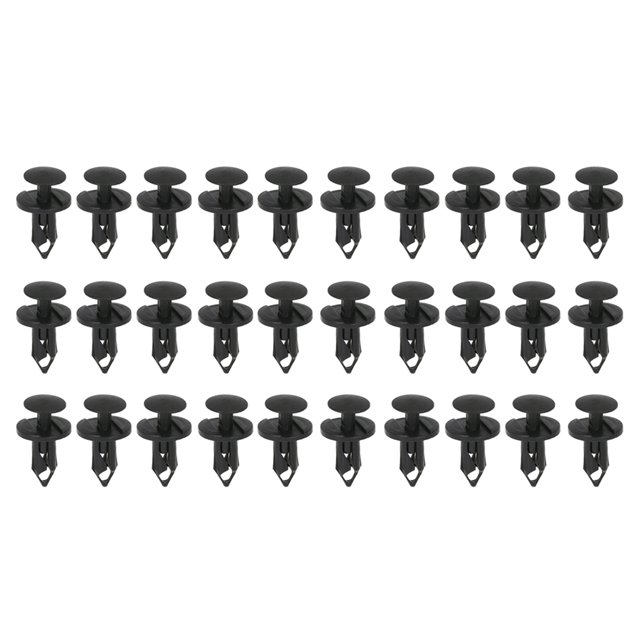 Attaches de Pare-Chocs en Nylon Pinces à Rivets pour Garde-Boue 30 Pcs 8mm Pinces Auto Universelles et Attache pour Remplacement de Pinces de Garde-Boue