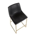 thumbnail image 3 of Tabouret de bar Heavenly Collection en PU avec pieds dorés, 3 of 5