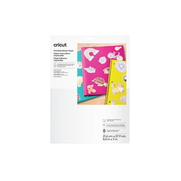 Papier autocollant imprimable Cricut™ - Lettre US (8 unités)