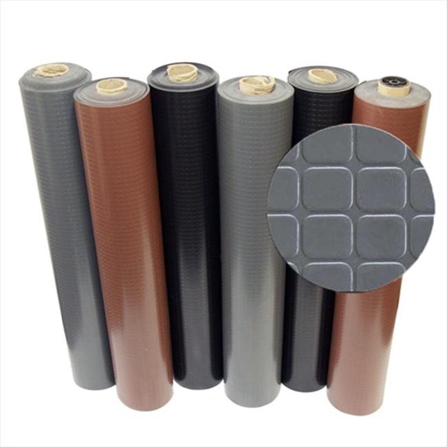 Rubber-Cal Block-Grip Rouleaux de Revêtement de Sol en Caoutchouc - Gris Foncé, 72 x 48 x 0.08 Po.