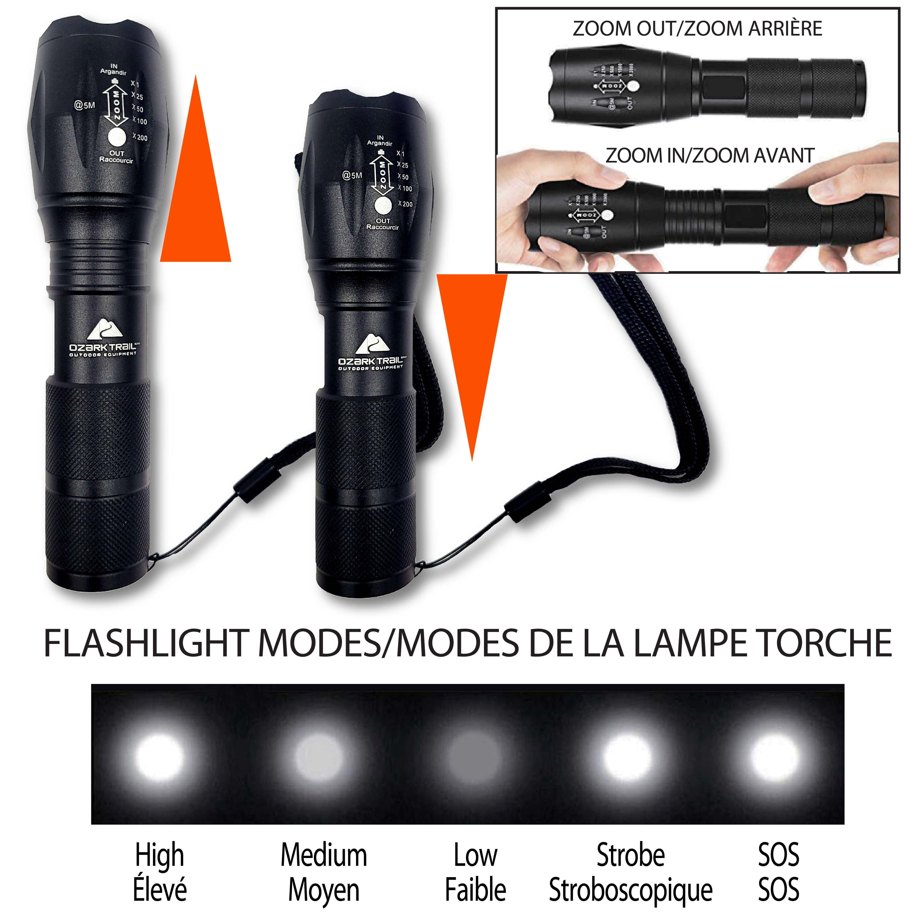 Ozark Trail Light Camping Combo Flashlights 250LM