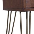 thumbnail image 3 of Home Fare Milieu du Siècle Moderne Noyer Brun Brossé Acacia Tiroir Table, 3 of 8