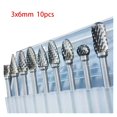 thumbnail image 1 of 10 Pcs 20pcs Tungsten Carbide Rotary Burrs Set For Accessories Milling Cutter Drill Bit Engraving Bits, 1 of 7