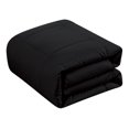 thumbnail image 3 of Goose Down Alternative Microfiber Quilted Solid Comforter - King/Black, 3 of 6