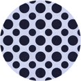 thumbnail image 1 of Ahgly Company Tapis Rond Lavable en Machine Intérieur Transitionnel Bleu Nuit, 4 Pieds Rond, 1 of 7