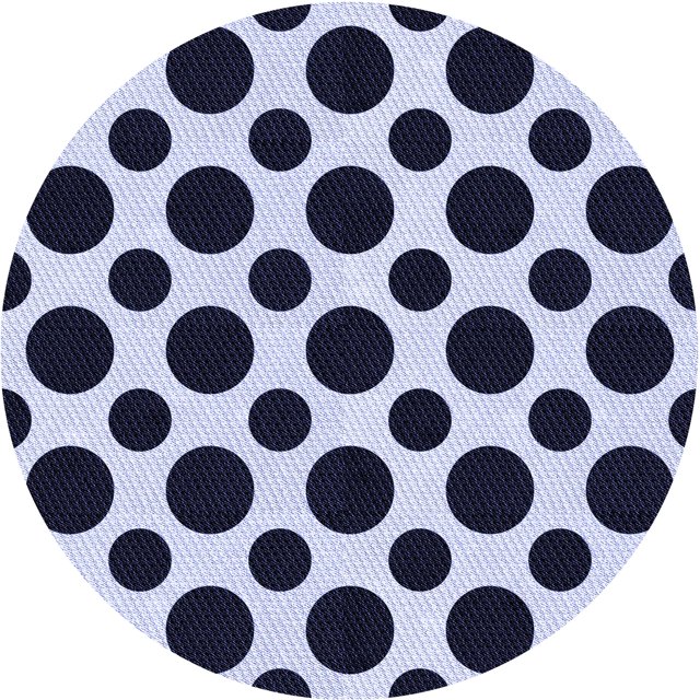 Ahgly Company Tapis Rond Lavable en Machine Intérieur Transitionnel Bleu Nuit, 4 Pieds Rond