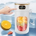 thumbnail image 1 of Iumwxz Gobelet Extracteur de Jus Portable Affichage Numérique Petit Multifonction Intelligent Protection Détection par Aimant Chargement USB Multiples Fonctionnalités Extraction de Fruits Nutrition Blanc, 1 of 7
