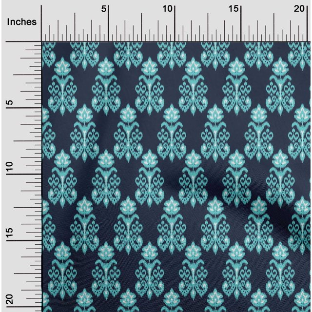 oneOone Viscose Jersey Fabric Floral Ikat Decor Fabric Printed BTY 60 Inch Wide