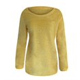 thumbnail image 3 of Chandails pour Femmes Unis Coupe Ample Blouse Légère Confortable Hauts Automne Hiver Manches Longues Hauts Décontractés Col Rond Chandail Hauts Noir P, 3 of 4