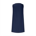 thumbnail image 4 of Ovzne Robes pour Femmes Robe d'Été Mode pour Femmes Été Couleur Unie Sans Manches Col Rond Robe Décontractée en Coton et Lin Robe Grande Taille Liquidation, 4 of 6