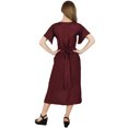 thumbnail image 4 of Bimba Womens Asymmetrical Shift Dress Mid-Calf Summer Rayon Day Dresses, 4 of 7