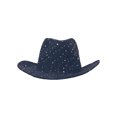 thumbnail image 1 of Glitter Sequin Trim Cowboy Hat  - Navy, 1 of 2