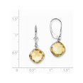 thumbnail image 3 of Boucles d'Oreilles Pendantes à Levier en Citrine Jaune 8.00 Carats en Argent Sterling, 3 of 3