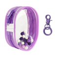 thumbnail image 4 of MERIGLARE Clear Figure Display Bag with Keychain Mini Doll Storage Bag for Mini Figure Violet Round, 4 of 7