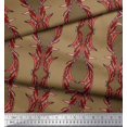 thumbnail image 3 of Soimoi Poly Georgette Fabric Stripe & Ogee Damask Printed Fabric 1 Yard 42 Inch Wide, 3 of 3