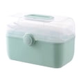 thumbnail image 1 of Wweixi Pill Case Capacity 2-layers Drawer Family Loaded Emergency First Aid Kit Organizer Multi-functional Plastic Container Home Green large, 1 of 6