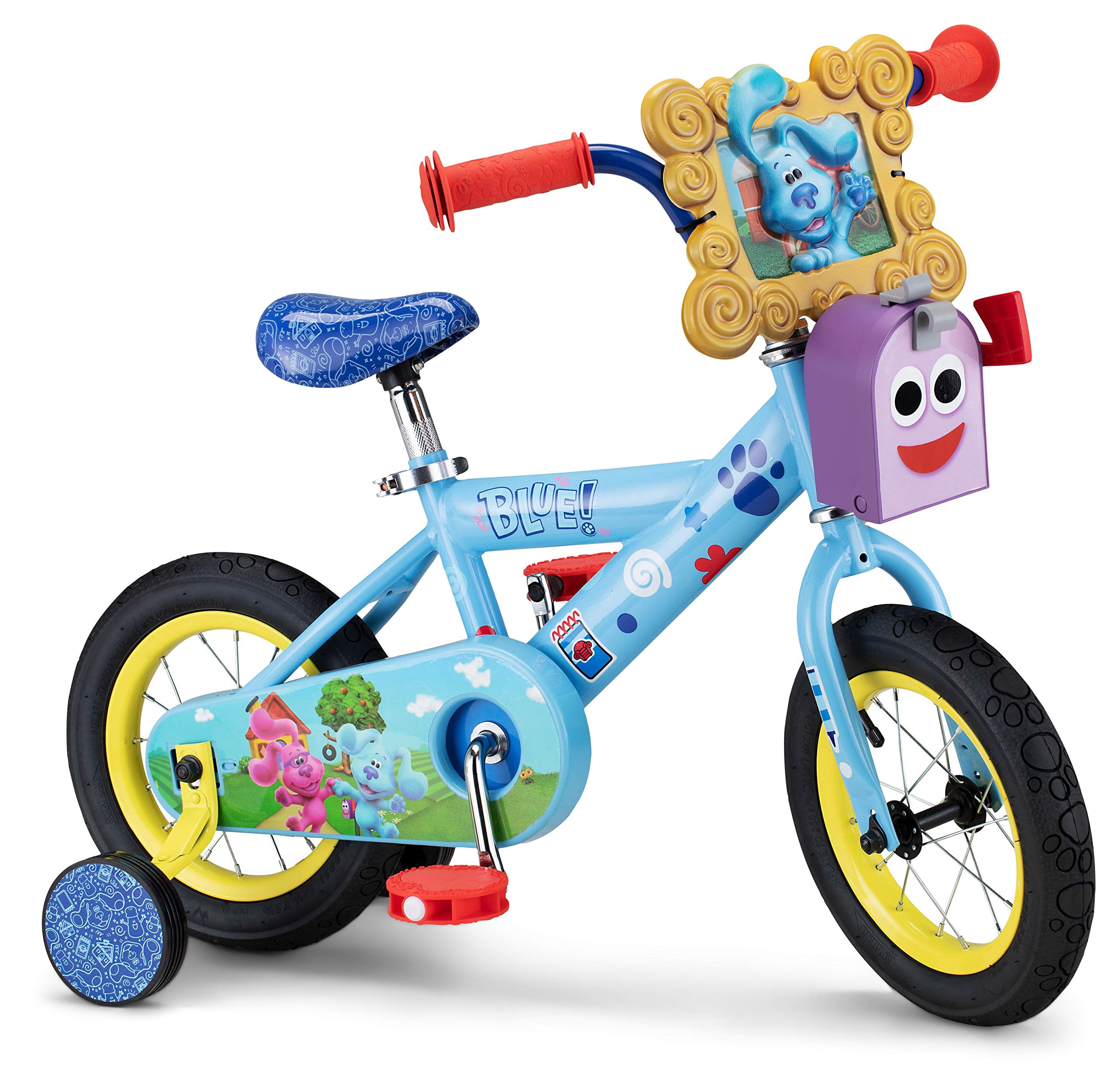 Nickelodeon Blue's Clues & You Kids Bike, 12-Inch Wheels, Ages 2-4 Year Old, Training Wheels Included, Blue