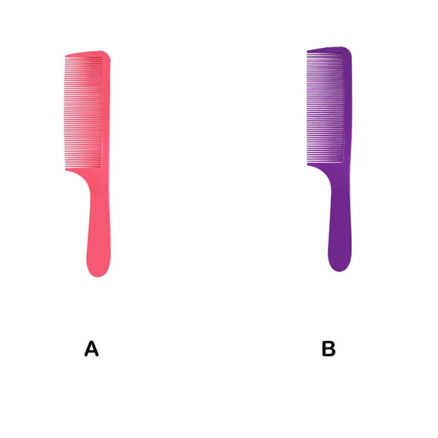 Peigne à Dents Rapides Bricolage Coiffage avec Brosse Ronde Peigne Courbé Réutilisable Accessoires de Barbiers Outil de Coiffure Manche Rond Hommes Femmes Massage Violet