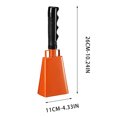 thumbnail image 3 of Orange Cowbell For Sporting Events Graduation Celebration Party Noise Maker Decorative Metal Bell For Outdoor Indoor Use 0.18 Lb, 3 of 6