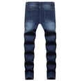 thumbnail image 2 of Kmbangi Men Casual Jeans+Solid Color Long Trousers with Broken Holes, 2 of 9