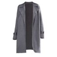 thumbnail image 4 of IMENGL Manteau d'Hiver à Manches Longues à Revers pour Femme, Gris G, Taille M-3TG, 4 of 6