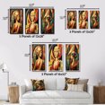 thumbnail image 4 of Designart "Futuristic Art Deco Portrait II" Fashion Woman Framed Wall Art Set Of 3 - Yellow Glam Frame Gallery Wall Set For Home Decor, 4 of 6