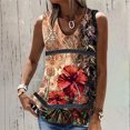 thumbnail image 5 of Birdeem Mode Femme Été Sans Manches Col en V Chandail Imprimé Blouse Décontractée, 5 of 5