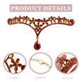 thumbnail image 3 of Bridal Bridesmaid Forehead Chain Crystal Rhinestone Charm Pendant Band Dangle Forehead Chain Wedding Headpiece (Red), 3 of 6