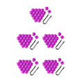 thumbnail image 3 of Maytalsory 20 Pieces Car Wheel Nut Caps Auto Hub Screw Cover Replacement Dust-proof Purple 19mm 5Set, 3 of 6