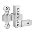 thumbnail image 1 of Adjustable Trailer Hitch Stainless Steel 6in Drop Rise 12500LBS Capacity Heavy Truck GTW Traction Hook Receiver, 1 of 7