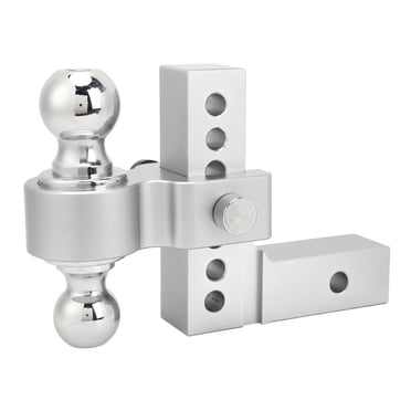 Adjustable Trailer Hitch, 6in Drop Rise 12500LBS Capacity Stainless Steel Easy Installation, Tow Hitch Balls For Heavy Duty Truck GTW Traction Hook Receiver Drop Hitch Ball Mount