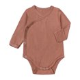 thumbnail image 2 of Kids Boys Summer Bodysuits Unisex Long Sleeved Solid Color Onesie Jumpsuits Red Infant Clothes For Boy, 2 of 3