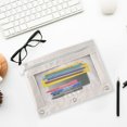 thumbnail image 4 of Dvruxg 2 Pcs Trousse à Crayons, Trousse à Crayons Trois Trous Fermeture Éclair Simple Sac de Rangement Transparent en PVC, Grande Capacité Trousse à Crayons avec Fermeture Éclair Classeur Transparent, 4 of 5