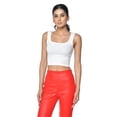 thumbnail image 1 of Pantalon Extensible en Cuir pour Femmes avec Poches, 1 of 8