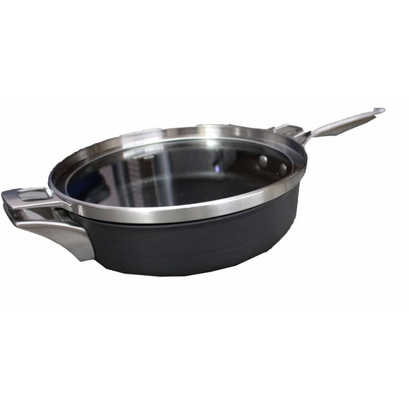 Calphalon Premier Poêle à Sauter Antiadhésive en Aluminium Anodisé Dur de 3 Qt avec Couvercle Voir la Description