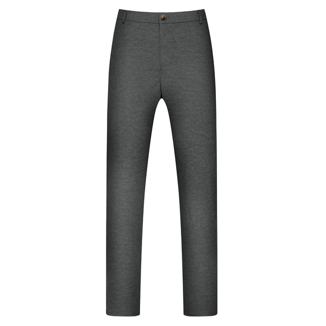 INSPIRE CHIC Pantalon pour Homme Grande Taille Habillé Uni Jambe Droite Doux Formel Affaires 46 Gris