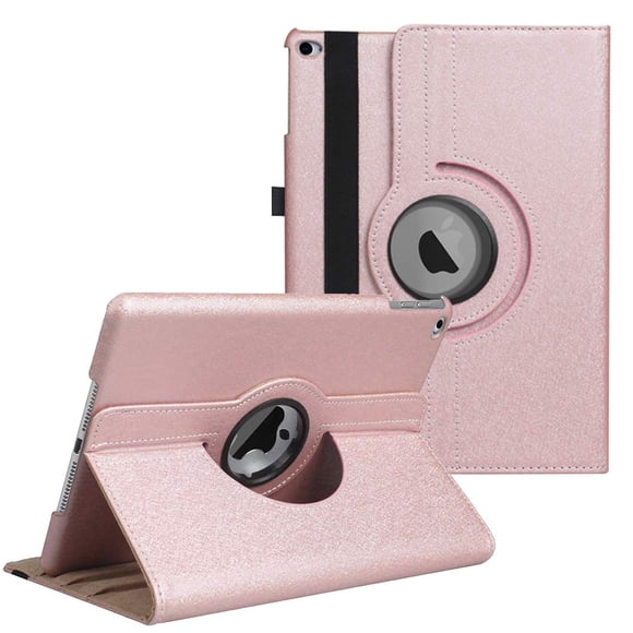 New Case for iPad 9.7 inch 2018 2017/ iPad Air 2 Case - 360 Degree Rotating Stand Protective Cover Smart Case with Auto Sleep/Wake for Apple iPad 5th/6th Generation (Rose Gold)
