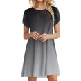 thumbnail image 2 of Fshaion Robe d'Été pour Femmes 2024 Grande Taille Décontractée Col Rond Manches Imprimé Floral avec Poche Robe Ample Longueur Genou Liquidation à Moins de 10!, 2 of 4