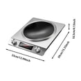 thumbnail image 3 of BotaniNest 3500 Table de Cuisson Commerciale à Induction avec Écran LCD et Commande par Bouton 10 Réglages de Température Précis Portable Multifonction Induction Design Concave pour Cuisson Maison Intelligente, 3 of 5