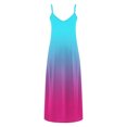 thumbnail image 4 of Ovzne Robes d'Été pour Femmes Robe Robes d'Été pour Femmes Imprimé Sans Manches Col Rond Robe Robes Décontractées Robe de Vacances Imprimée Liquidation, 4 of 5